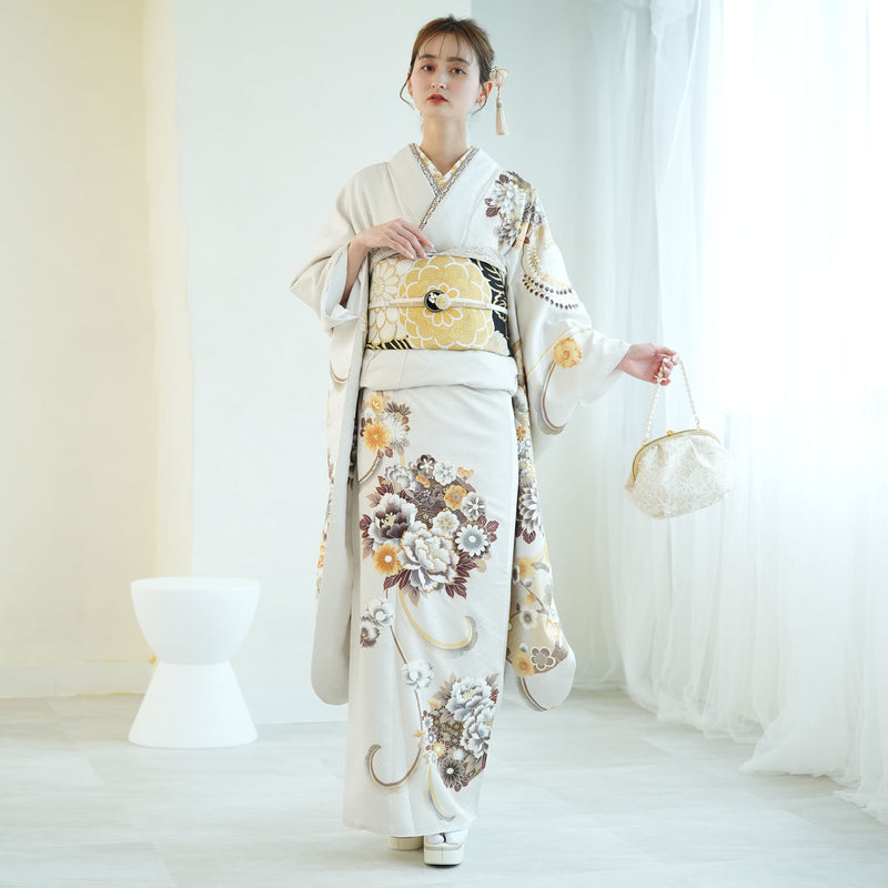 レンタル】振袖 着物セット 正絹着物+袋帯 成人式 晴れ着 往復送料無料