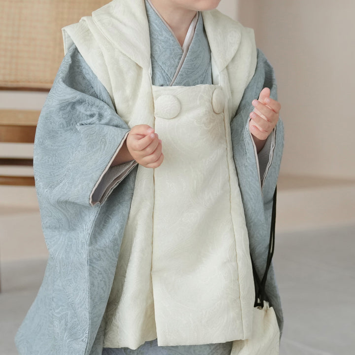 レンタル】七五三 3歳 着物 utatane 男の子 被布セット 子供 kids 三つ
