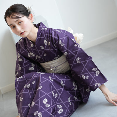 浴衣（紫色／パープル） | utatane［公式］オンラインショップ
