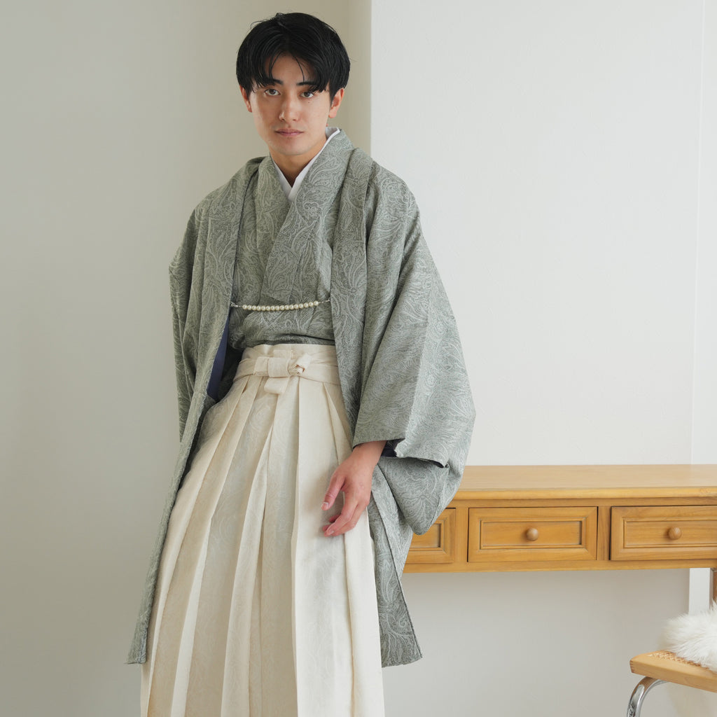 メンズ utatane 羽織袴5点セット（着物 / 羽織 / 袴 / 角帯 / 羽織紐