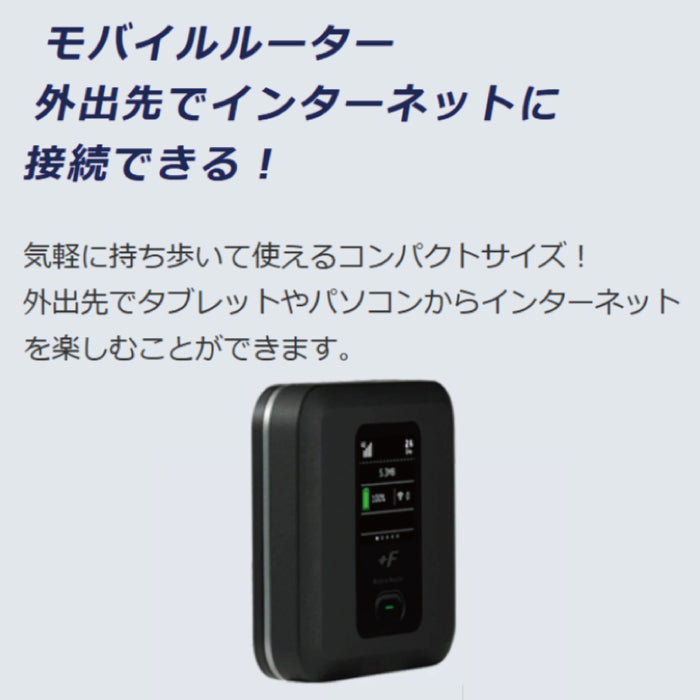 富士ソフト +F FS040W モバイルルーター 新品 ポケットWi-Fi 車と自宅