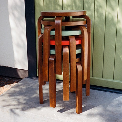 Stool 60 バーチ/ブラックリノリウム H440mm - YAMAGIWA OnlineStore