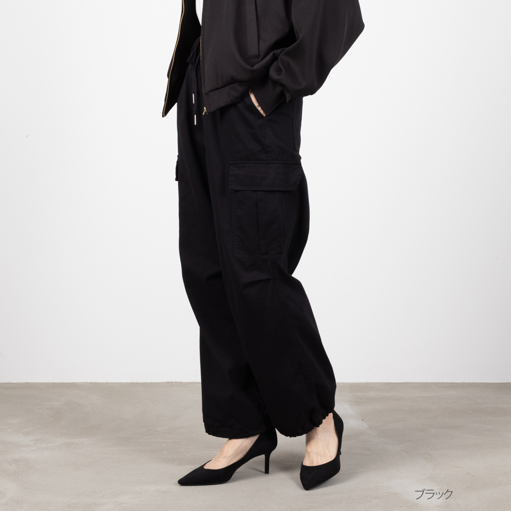 NAVY カーゴパンツ 綿100％ レディース コットン イージーパンツ