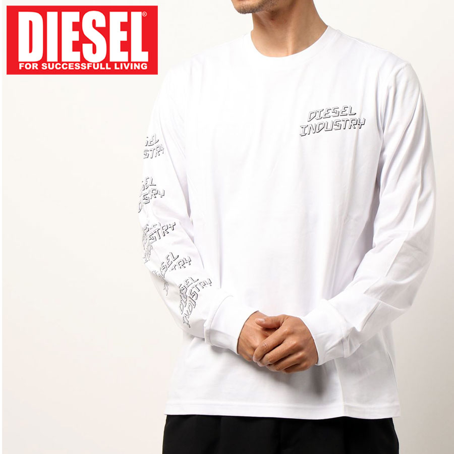 DIESEL（ディーゼル） ロンT ロゴプリント ロングスリーブ アーム