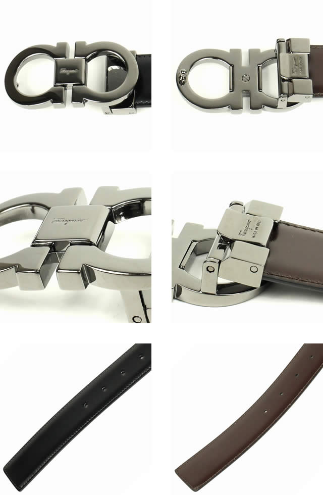 FERRAGAMO（フェラガモ） リバーシブル ガンチーニ ベルト メンズ