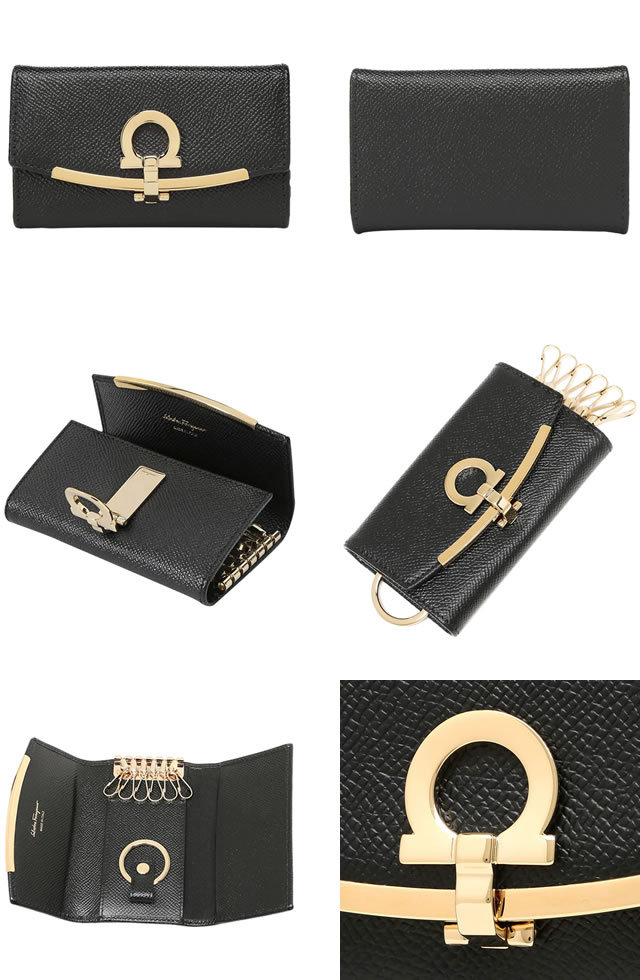 FERRAGAMO（フェラガモ） ガンチーニ キーケース 6連 キーリング付き