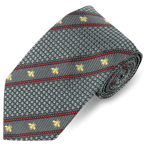 GUCCI（グッチ） ネクタイ 新作 蜂 GG柄 ストライプ 赤 黒 青 ネイビー