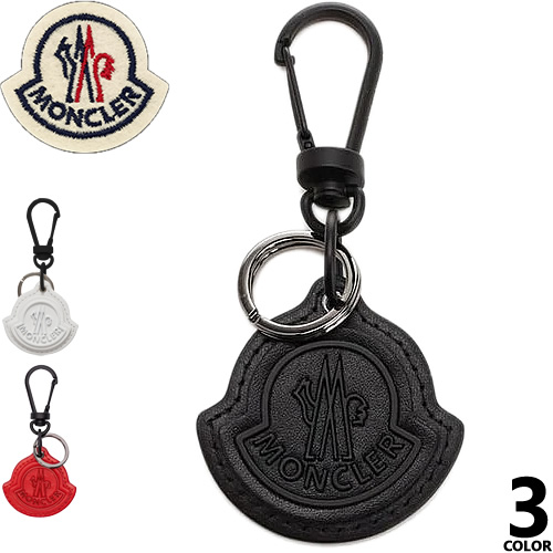 MONCLER（モンクレール） キーホルダー バッグチャーム ロゴ レザー