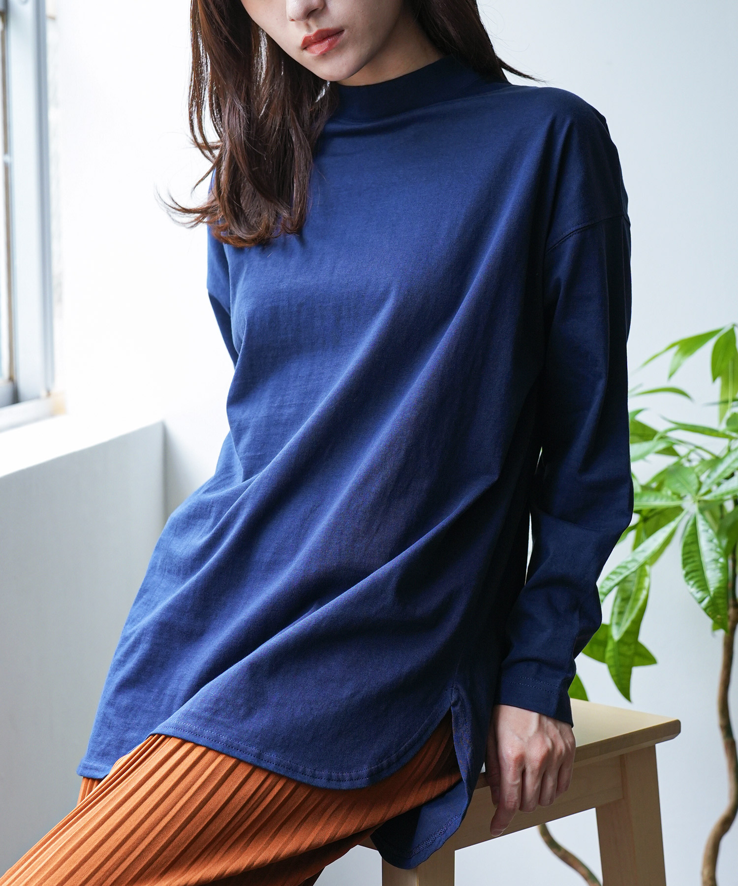 mili an deni（ミリアンデニ） 長袖レイヤードプチハイTシャツ