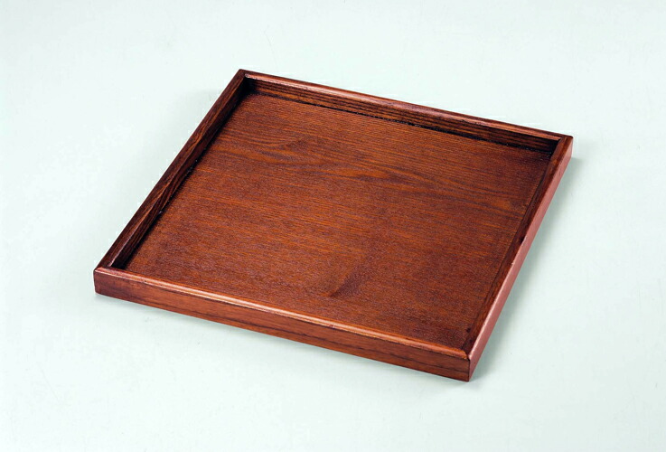 みよし漆器本舗 トレー お盆 天然木製 30cm 正方形 尺寸 長角膳 漆塗り
