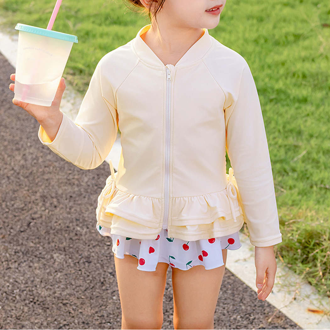 キッズ 水着 女の子 セパレート 長袖 ラッシュガード ビキニショーツ