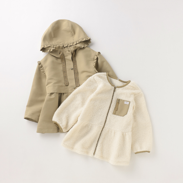 mezzo piano メゾピアノ(mezzo piano)ボアライナーつき3WAY裾フレア