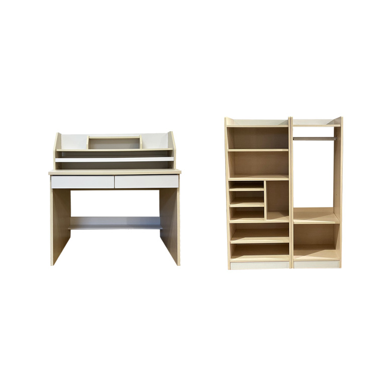 未来商会 学習机 セット シンプル 勉強机 ハンガーラック シェルフ