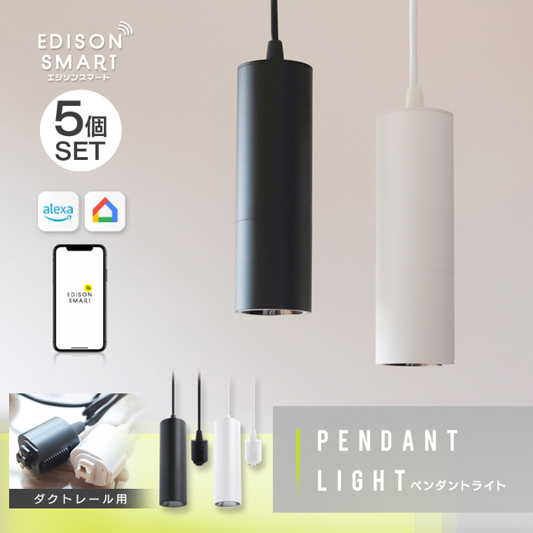 Edison Smart（エジソンスマート） ペンダントライト 5個セット ダクト