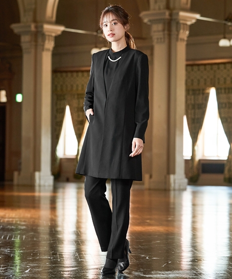 ニッセン（nissen） 喪服 レディース 礼服 ブラックフォーマル パンツ
