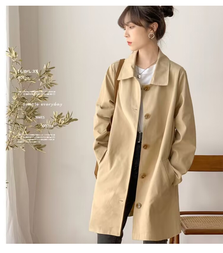 トレンチコート レディース スプリングコート ハーフコート コート