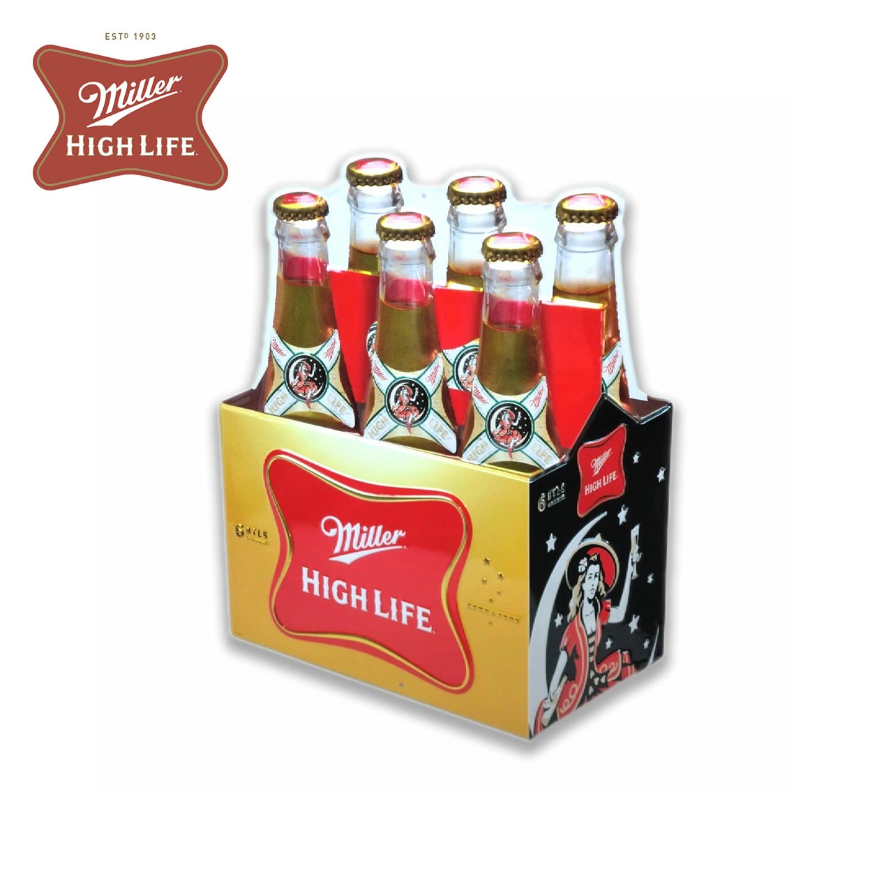 Miller High Life (ミラー ハイライフ) ダイカットエンボスメタル