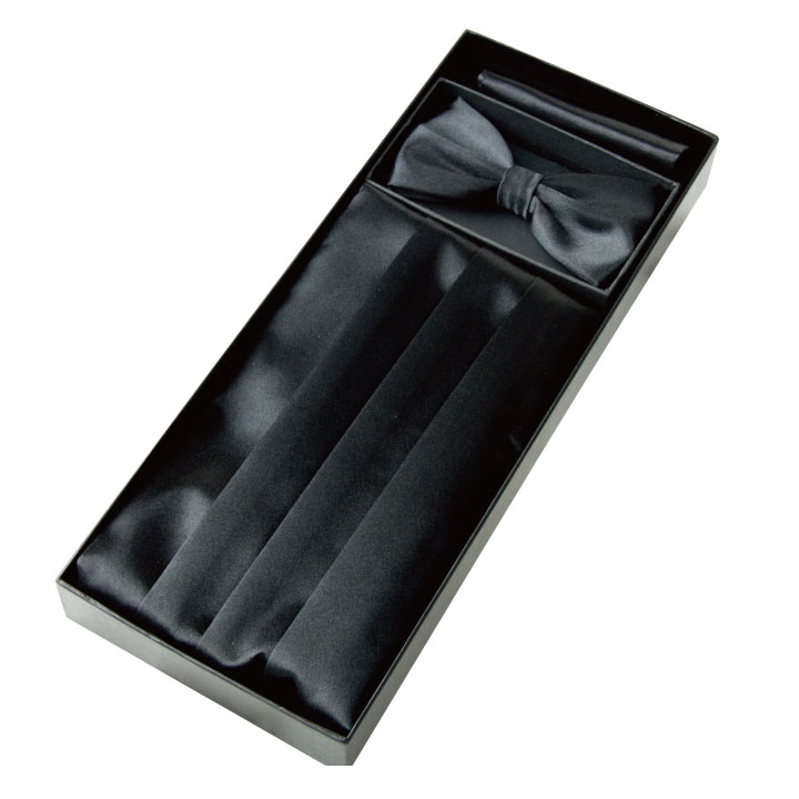 即納☆ カマーバンド 蝶ネクタイ ポケットチーフ 3点セット メンズ