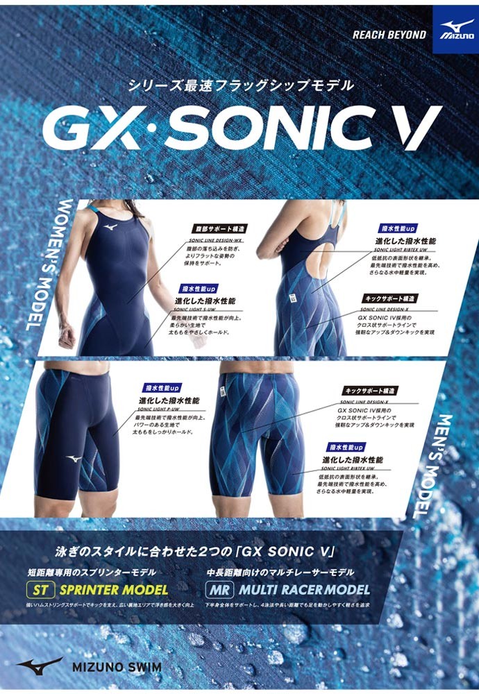 MIZUNO（ミズノ） 【ミズノ】GX・SONIC V MR ハーフスーツ レディース