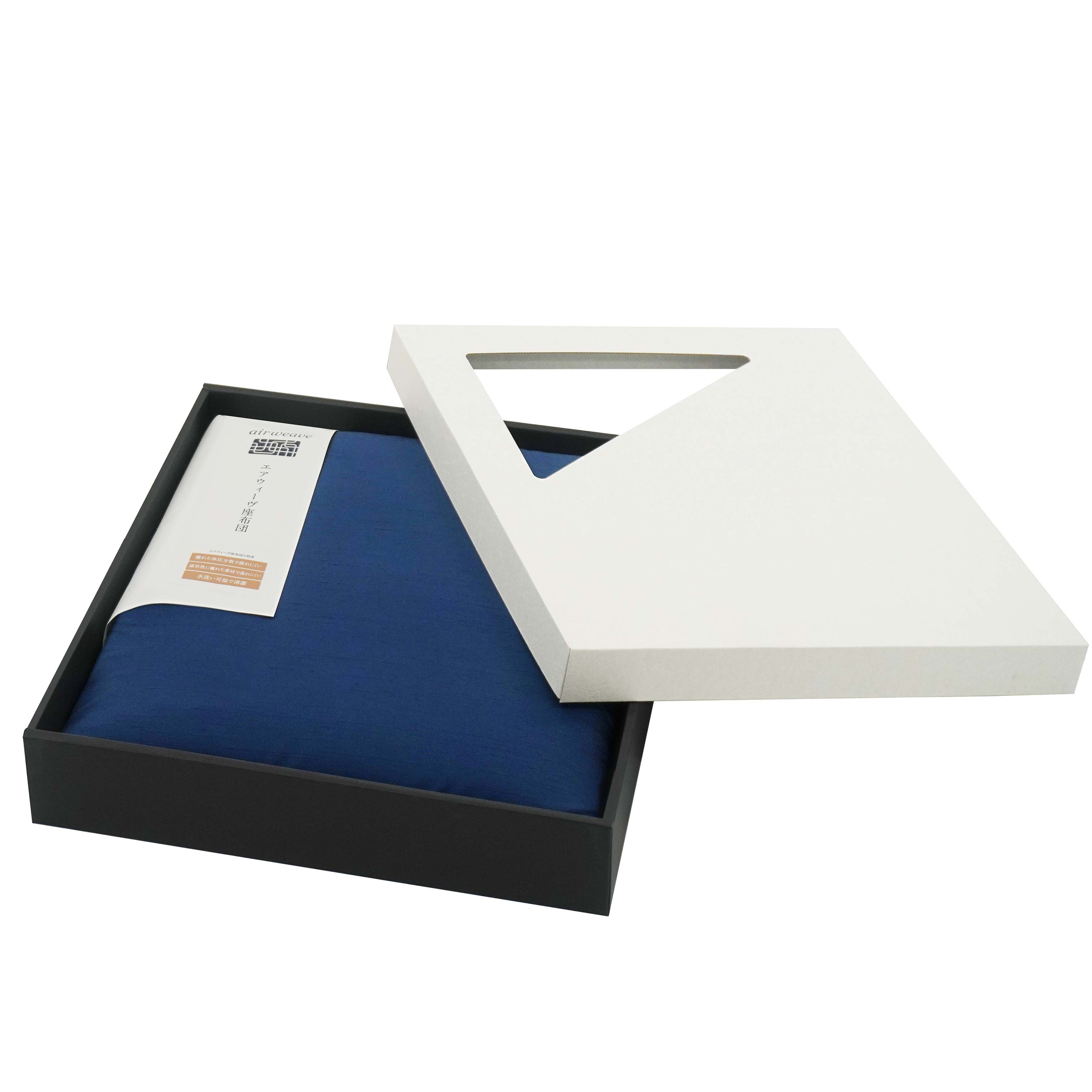 エアウィーヴ（airweave） 座布団 大:銘仙判 ネイビー ワインレッド