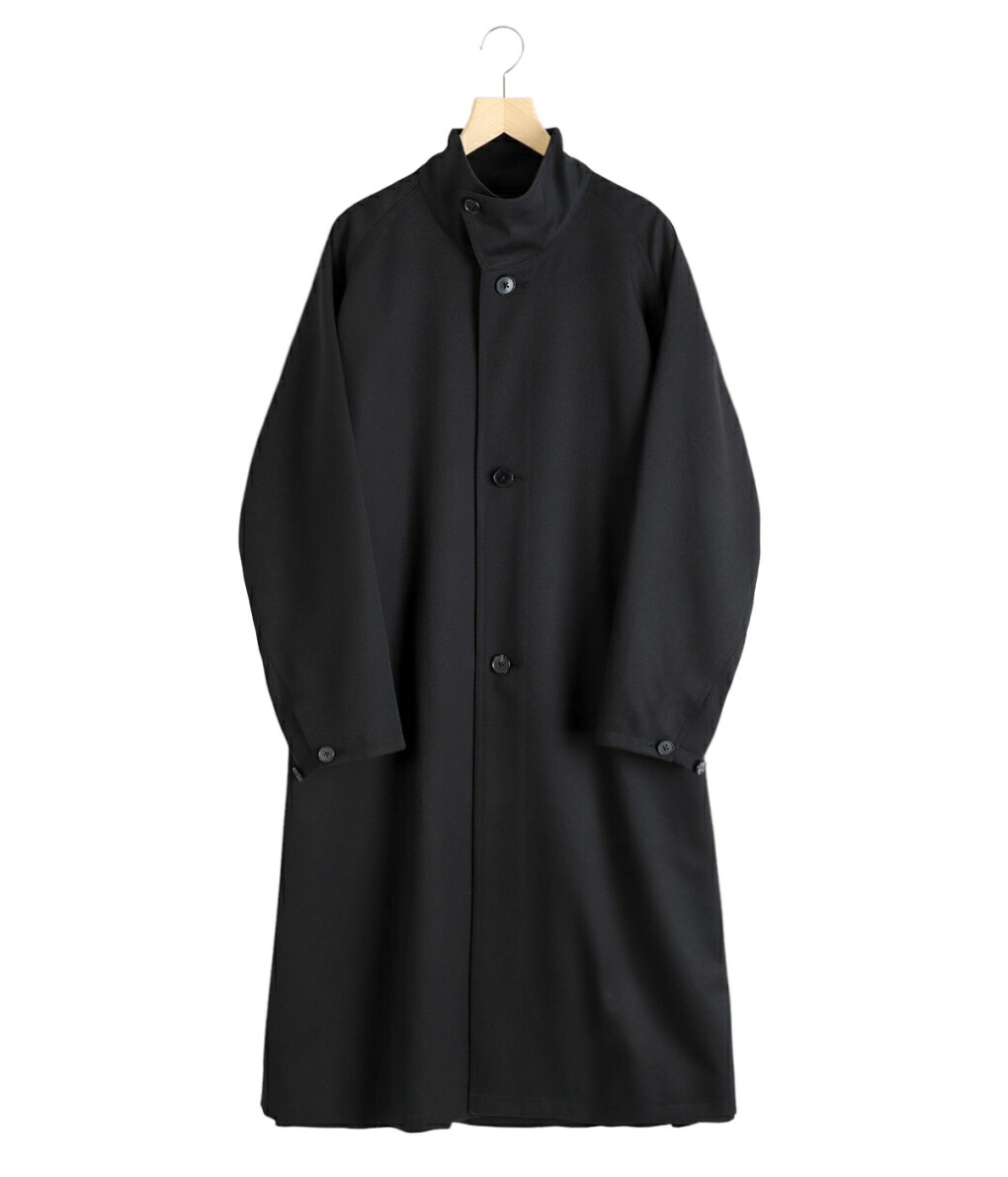 CABaN（キャバン） ： ウールギャバジン スタンドカラーコート / 全2色