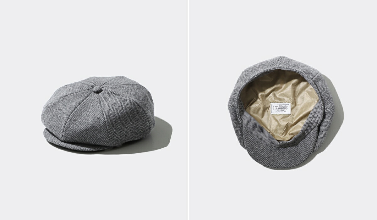 Unlikely（アンライクリー） ： Unlikely Newsboy Cap Wool Tweed