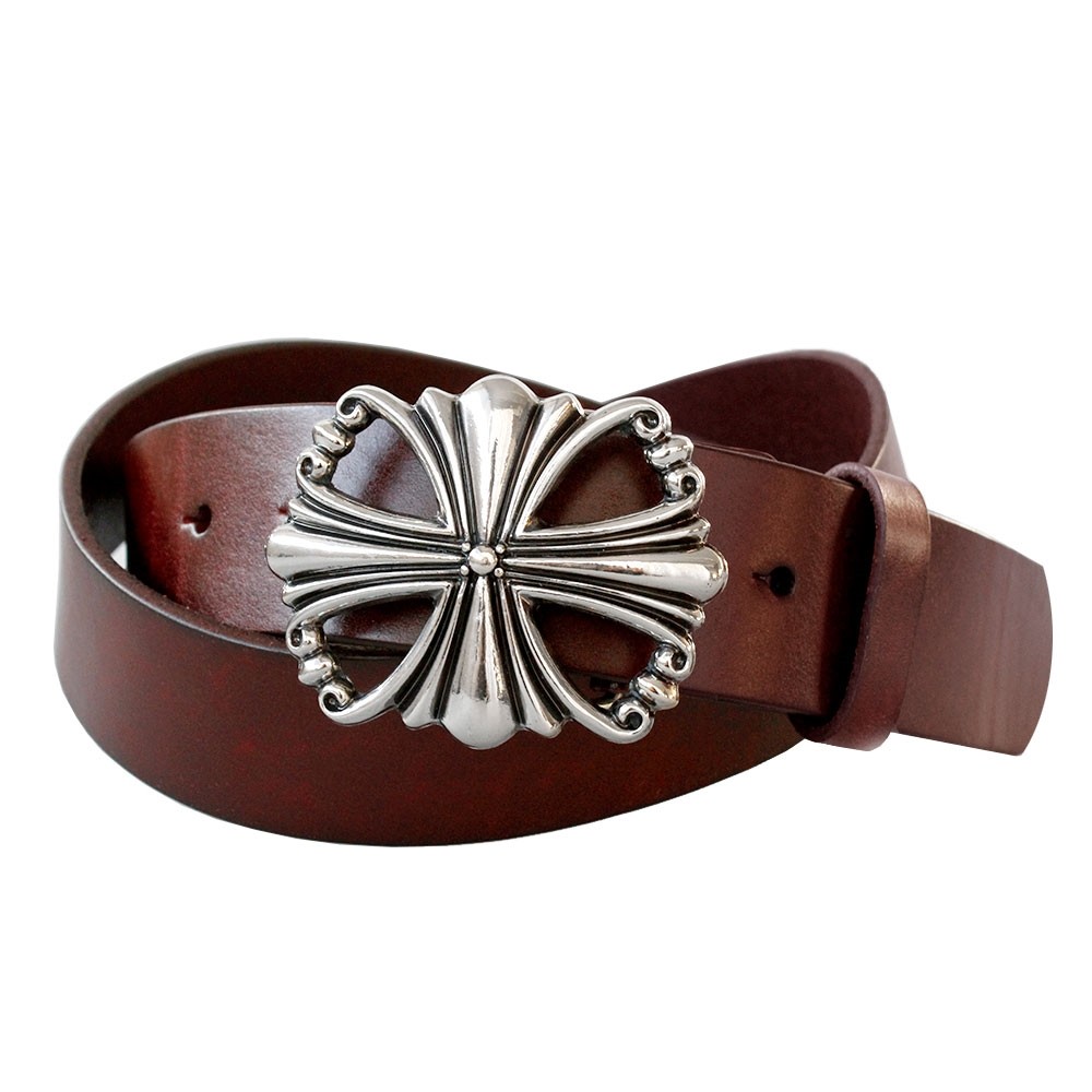 ベルト メンズ カジュアル 本革 牛革 レザー 大きいサイズ アイアン