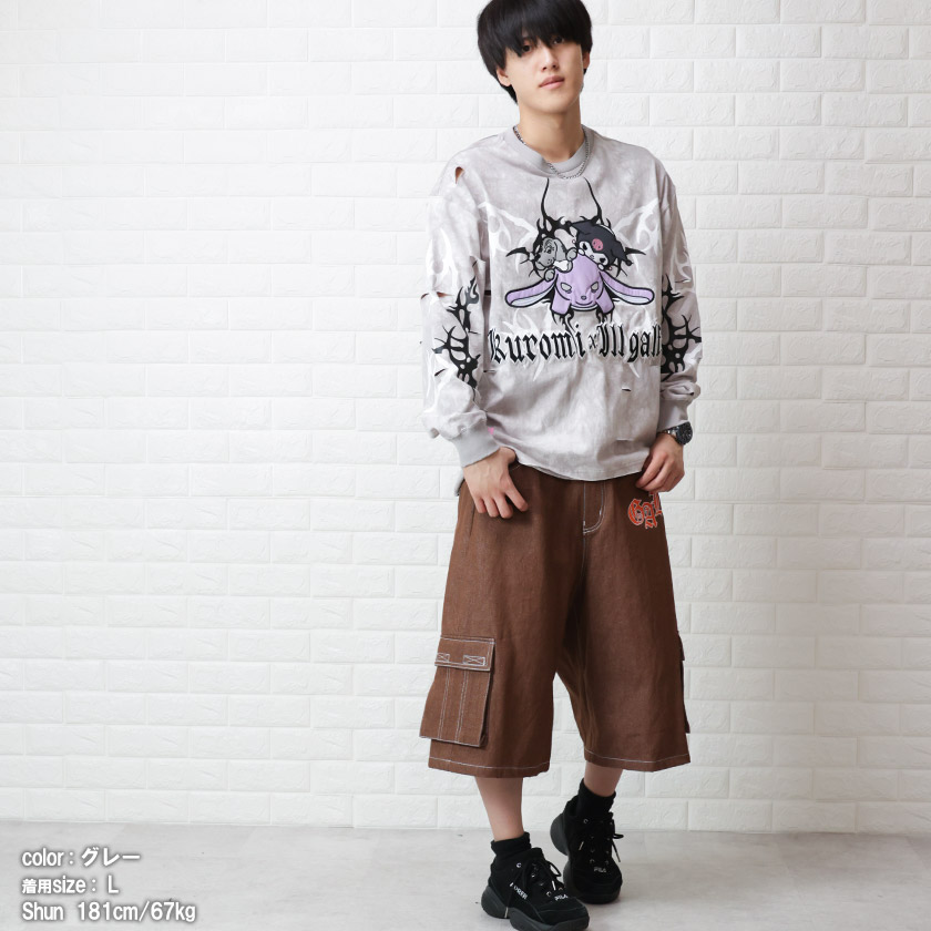 GALFY（ガルフィー） ロンt クロミ コラボ 長袖Tシャツ 大きいサイズ