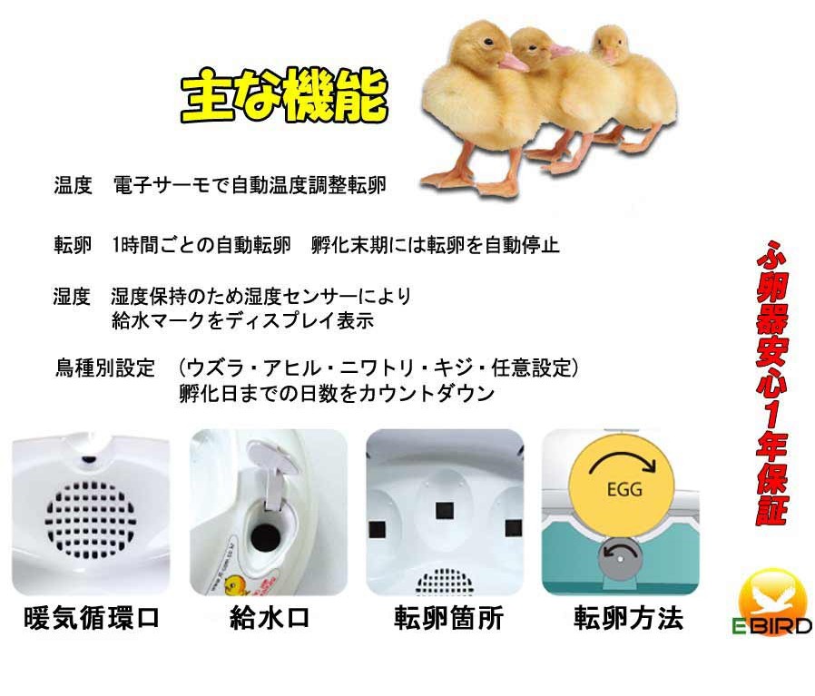 リトルママ 小型自動孵卵器(ふ卵器・ふか機) : eバード - 通販 - Yahoo
