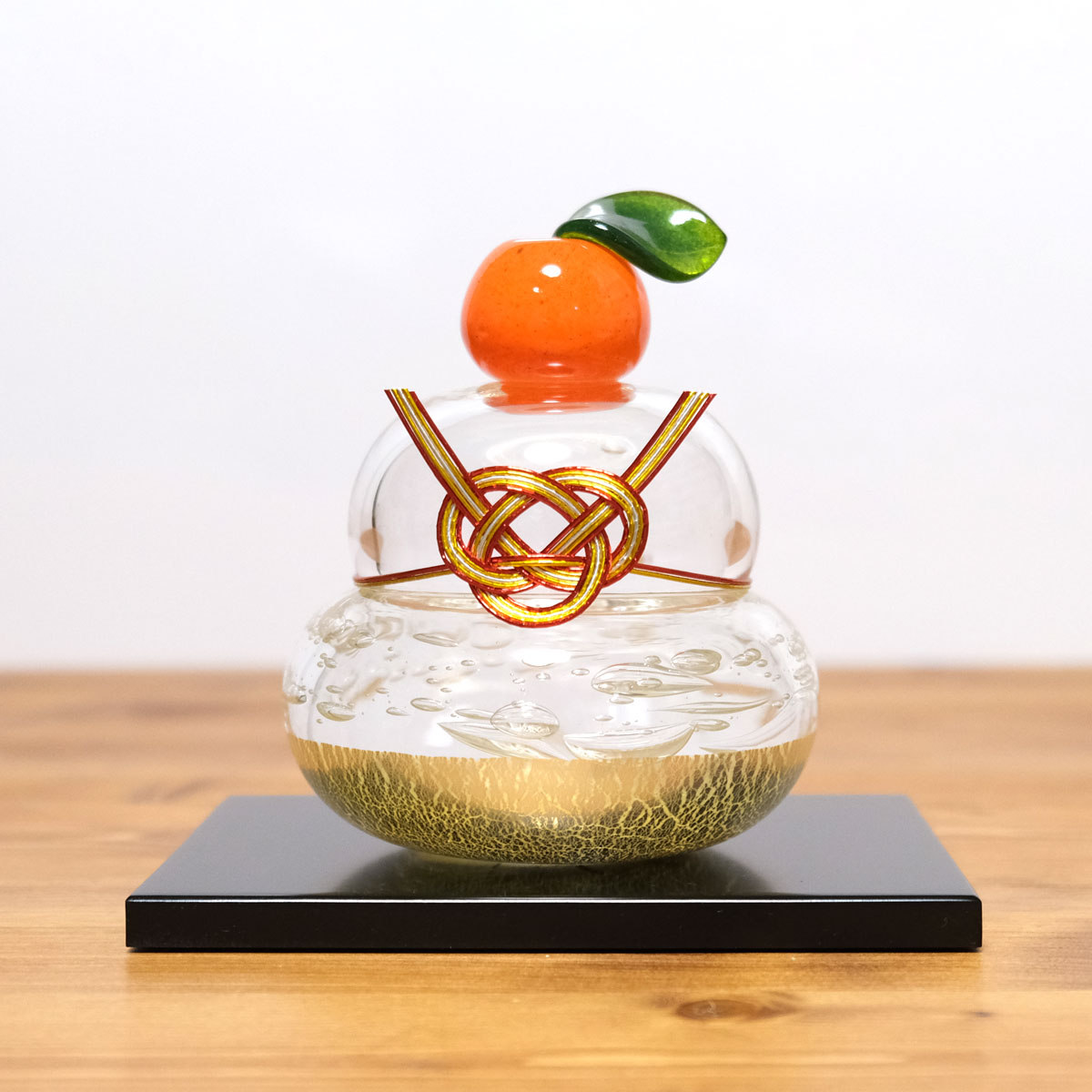 ガラスの鏡餅 大（L） glass calico グラスキャリコ ハンドメイド