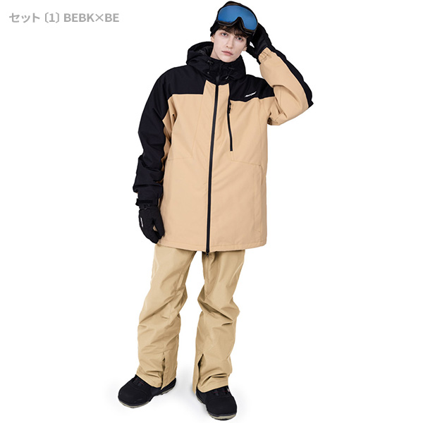 BLACK SNOW スノボウェア メンズ 上下セット スノーボードウェア 耐水
