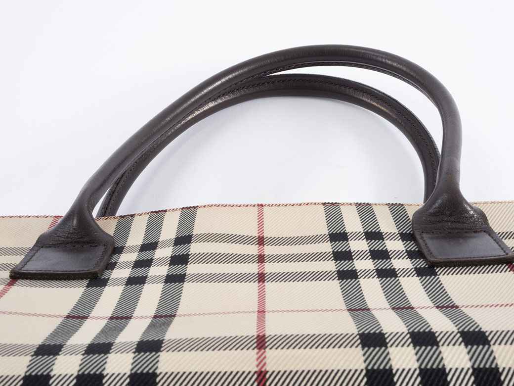 BURBERRY（バーバリー） ノバチェック ハンドバッグ キャンバスxレザー