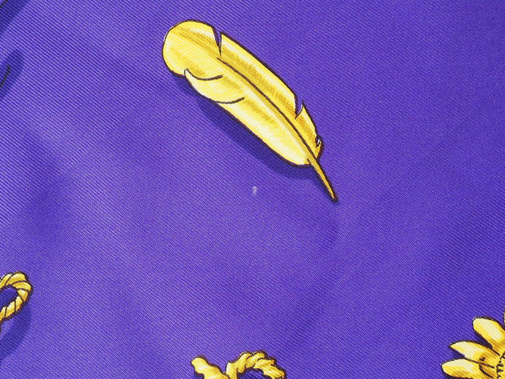 HERMES（エルメス） スカーフ カレ90 クリップ Clips パープル シルク