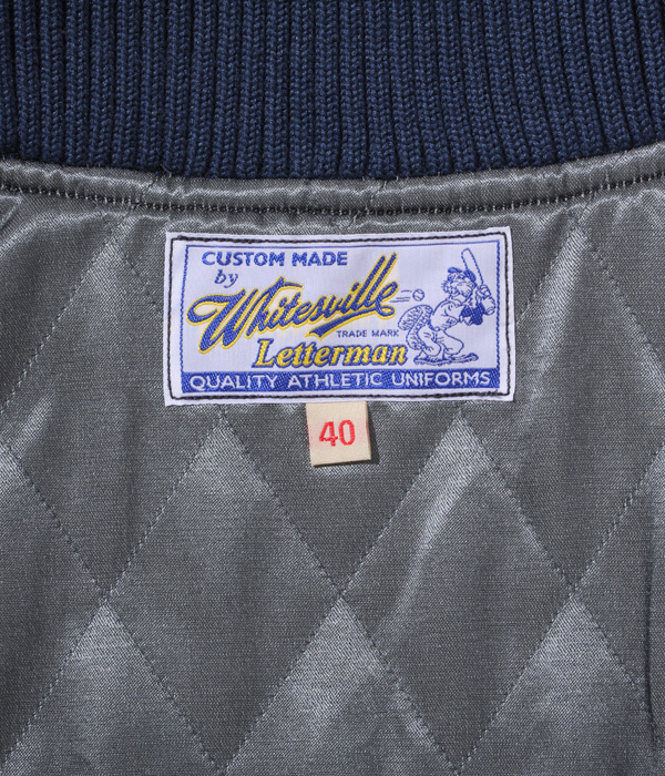 WHITESVILLE ホワイツビル 袖革スタジャン WV14904-128 “SOLID” 30oz