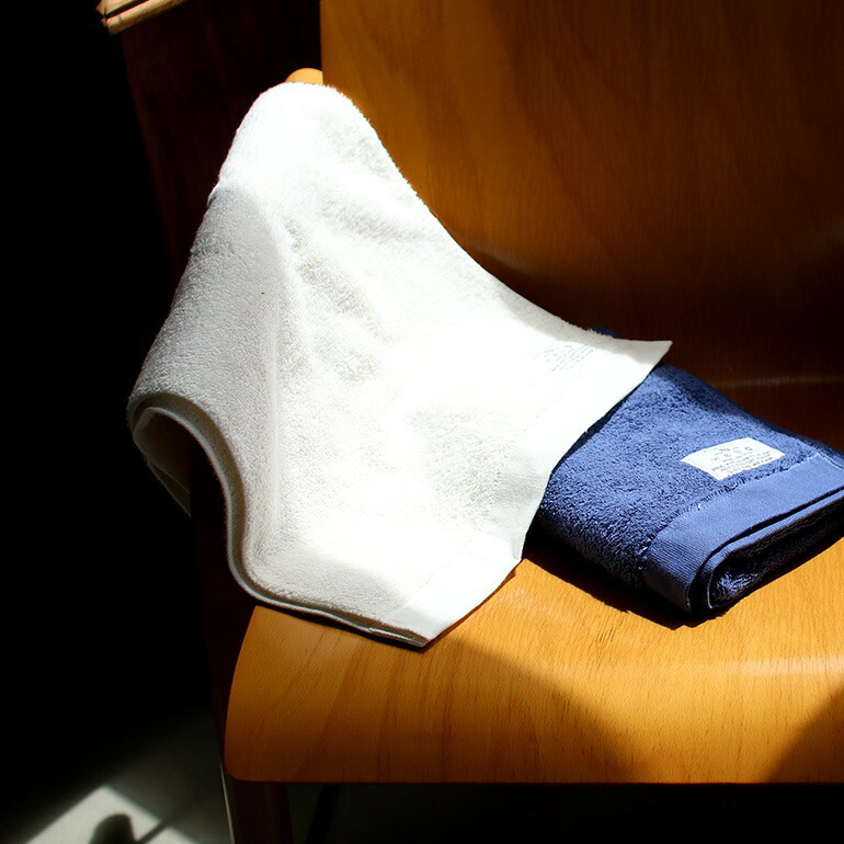 バスタオル 小さめ 今治 ホワイト ネイビー 34×120 パシフィック