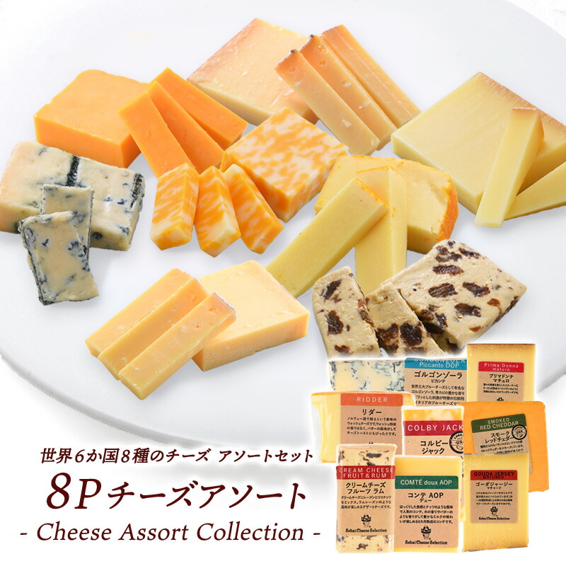 世界6か国8種のチーズアソートセット 約50g×8種セット［冷蔵のみ