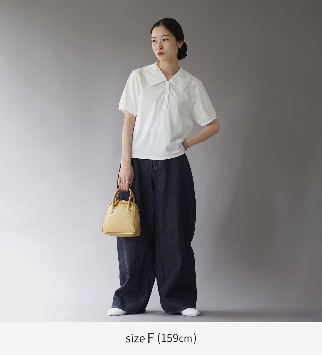 mizuiroind（ミズイロインド） ワイドカラー ポロシャツ / カットソー