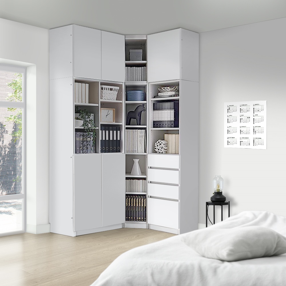 dinos（ディノス） コーナーまで有効に使える幅・高さぴったり本棚 上