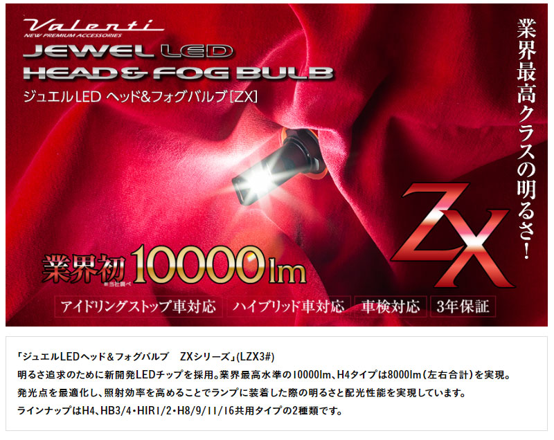 ヴァレンティ（VALENTI） LEDバルブ ヘッドライト H4 Hi/Lo 6200K 5500