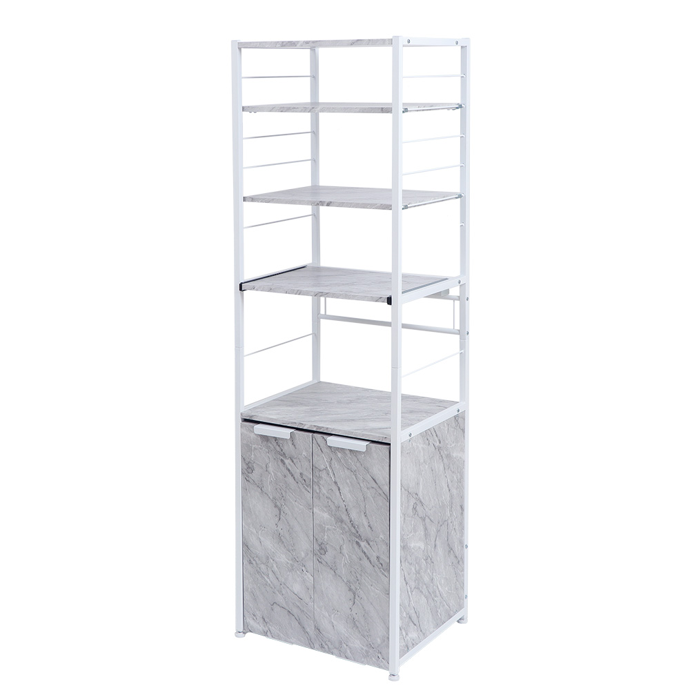 ヤマソロ レンジ台 おしゃれ 収納 キッチン ボード ラック ゴミ箱付