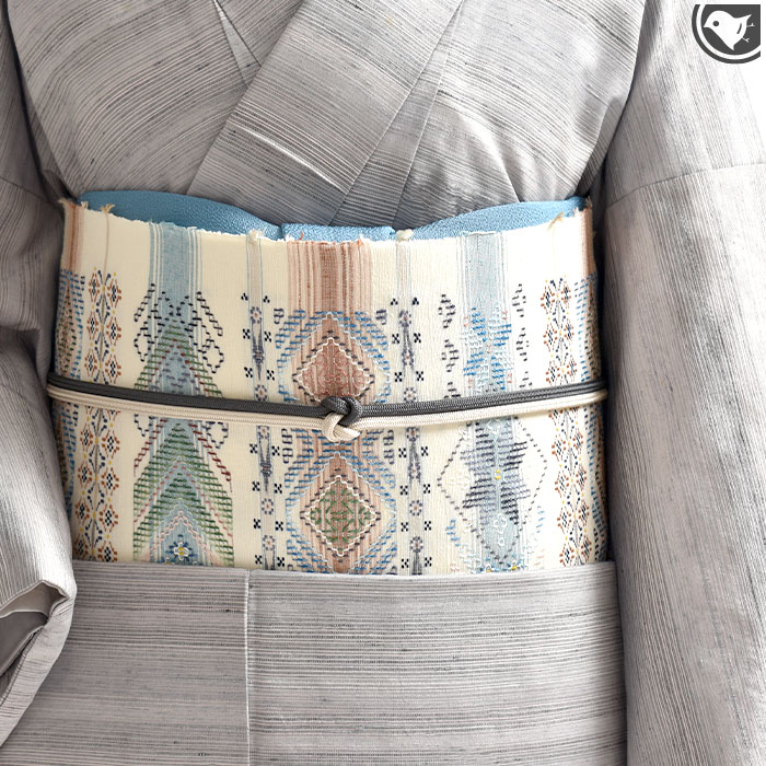 本場琉球 読谷山花織 大城佐知子 作 “香風花” 手織り 本草木染 九寸