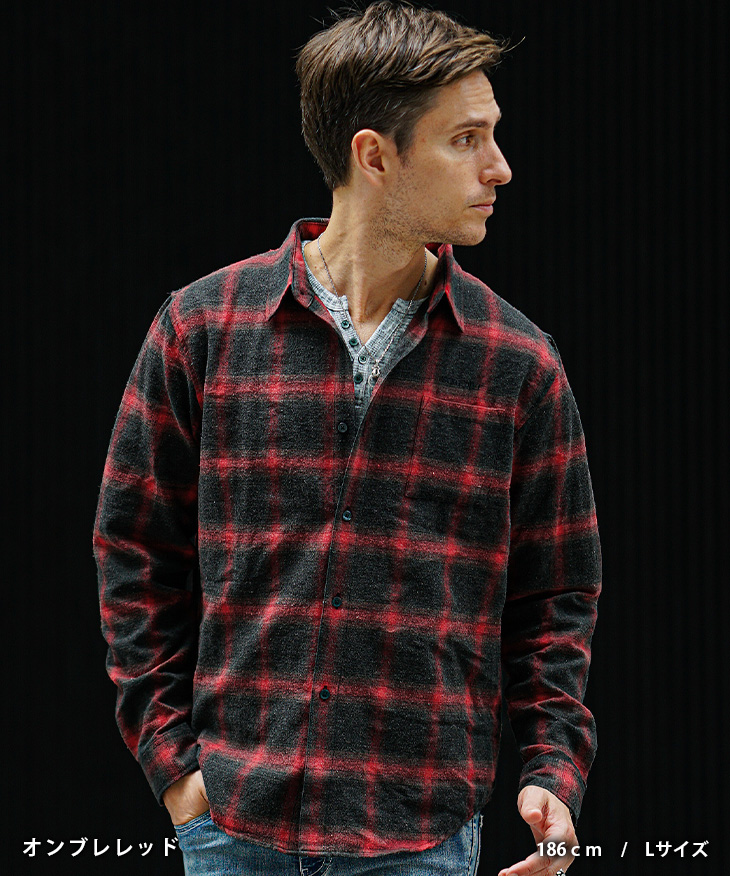 SOMEDIFF（サムディフ） ネルシャツ メンズ ブランド チェックシャツ