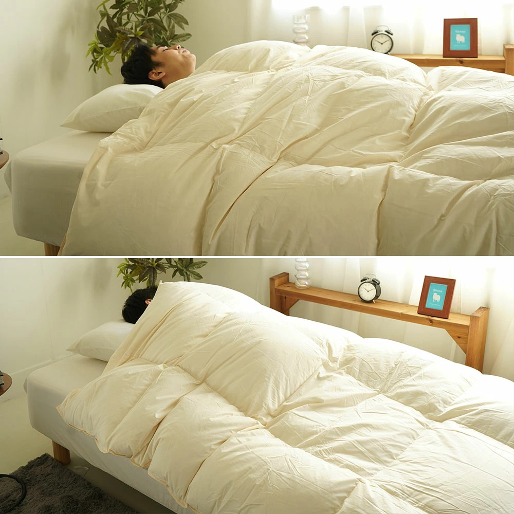 羽毛布団 シングル スーパーロング 150×230cm 掛け布団 ホワイトマザー