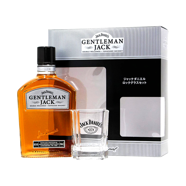 ジェントルマン ジャック ジャックダニエル ロックグラス1個付き 750ml