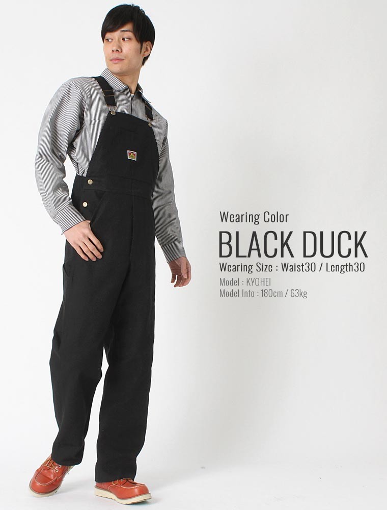 BEN DAVIS（ベンデイビス） オーバーオール ダック ボタンフライ