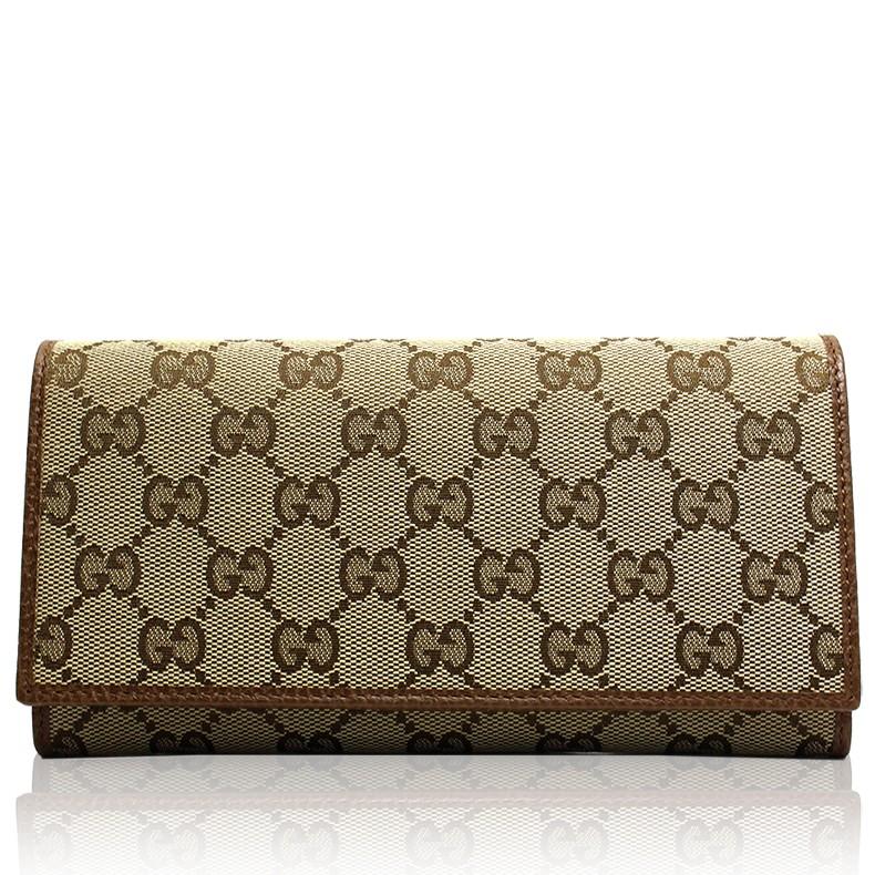 GUCCI（グッチ） 財布 長財布 GGキャンバス レザー 本革 ベージュ