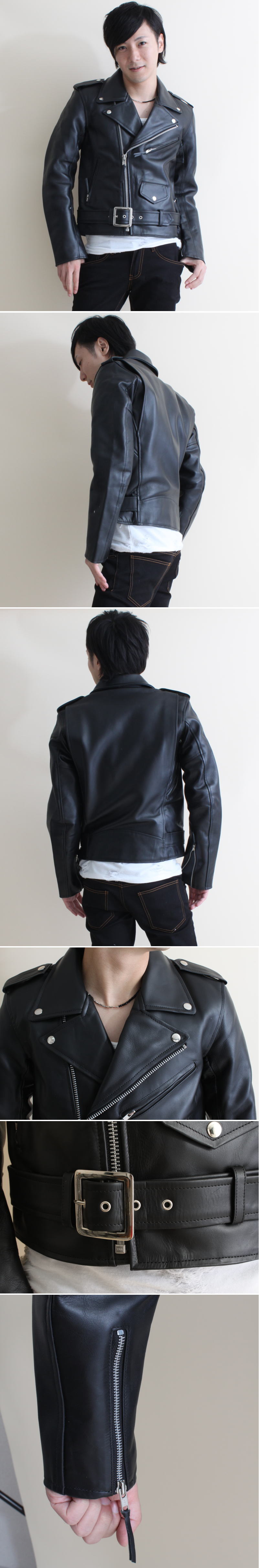 フリーダムレザー ライダースジャケット 本革 メンズ バイク用品