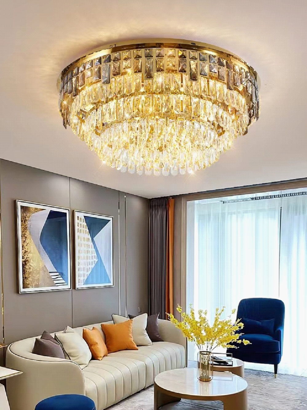 PSE認証 オーダーシャンデリア 超豪華 大型 LED クリスタル