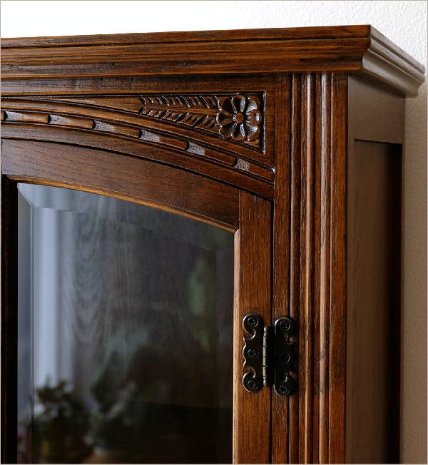 食器棚 カップボード キャビネット ガラス扉付き 収納 木製