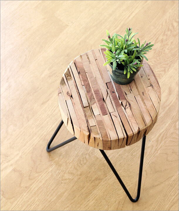 花台 木製 アイアン おしゃれ サイドテーブル フラワースタンド 室内